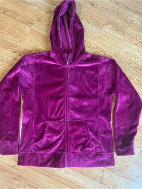 Patagonia Zip-Up jacket with hood in Deep Magenta Womens XL, like New
